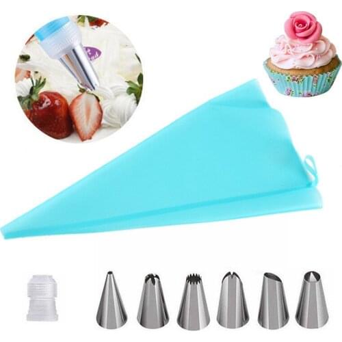 1/8PCS Icing Piping Cream Pastry Bag Stainless Steel Nozzle Set DIY Cake Decorating Tips Baking Pastry Tools
