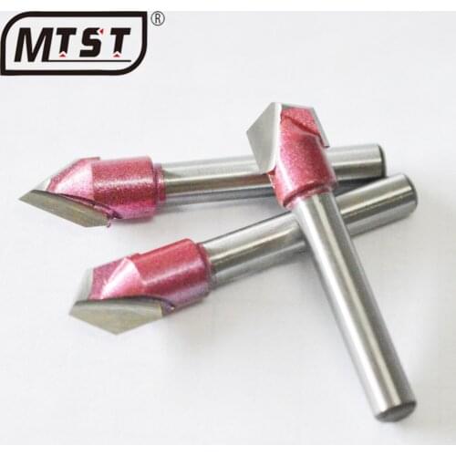 1pc 6X10 16mm V Bit CNC solid carbide end mill 3D Router Bits for Wood tungsten woodworking MDF milling cutter 60 90 120 degree