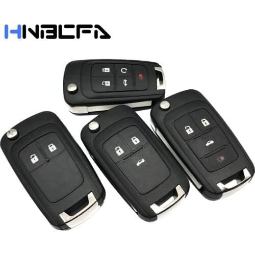 10pcs 2/3/4/5 Buttons Car key shell Fob For Chevrolet Cruze 2012 2014 Aveo Lova Epica Camaro Impala Flip Folding Remote Key Case