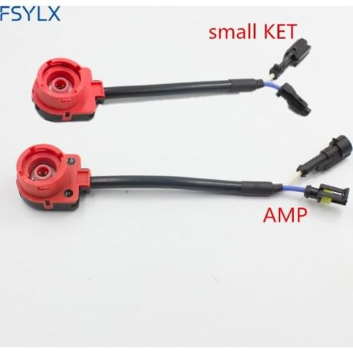 FSYLX 2PC D2 KET AMP HID xenon Wiring Harness Adapter Car D4 D2S D2R D2C HID headlight fog lights Converter Plug Connector Cable