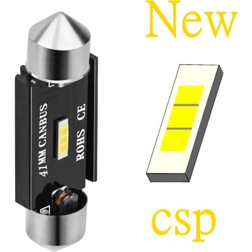 31mm 36mm 39mm 41mm Festoon CSP LED Bulb C5W C10W Super Bright Car Dome Light Canbus Error Free Auto Interior Reading Lamp White