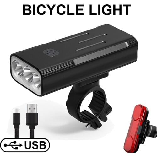5200mAh Bicycle Light T6 Set Bike Headlight as Power Bank USB Rechargeable Flashlight IPX5 Waterproof Bicycle Accessories