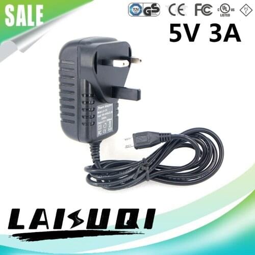 50pcs 5v 3a Micro Usb Ac/dc Power Adapter Uk Plug Charger Supply 5v3a For Raspberry Pi Zero Tablet Pc Other LAISUQI
