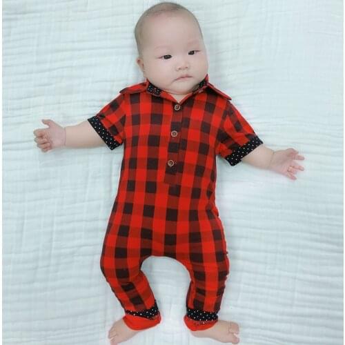 COSPOT Baby Rompers Christmas Red Plaid Kids Boys Girls Clothes Newborn Bebes Jumpsuit Body Suits Baby Boy Girl Xmas Clothes 30