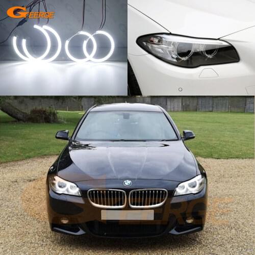 For BMW F10 F11 F18 520d 520i 523i 525d 528i 530d 530i 535d 535i M5 Ultra bright SMD LED Angel Eyes halo rings kit Day Light