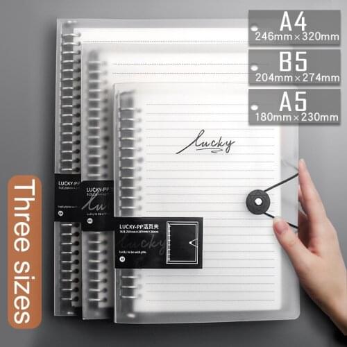 Diary 2021 A4 A5 B5 Transparent Loose Leaf Binder Notebook Inner Core Cover Note Book Journal Planner Office Stationery Supplies