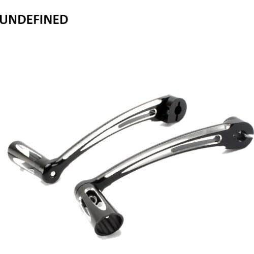 Black Motorcycle Shifter Lever CNC Aluminum Cut Heel Toe Shift Lever W/ Shifter Pegs For Harley Touring 1997-2018 UP