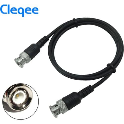 HOT Cleqee P1013 BNC Q9 Male Plug To BNC Q9 Male Plug Oscilloscope Test Probe Cable Lead 100CM BNC-BNC