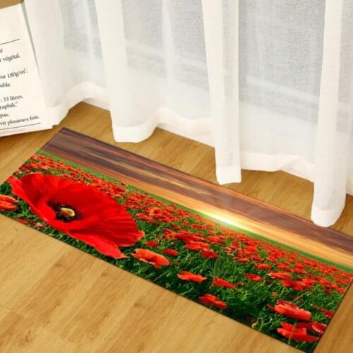 Home Doormat 3D Scenic Print Bedroom Living Room Long Floor Area Rugs Nonslip Kitchen Bathroom Carpet Washable Hallway Mats