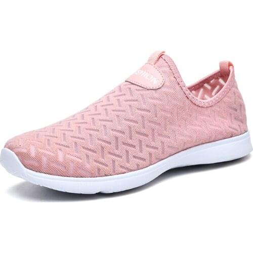 PUPUDA Women Sneakers Summer Breathable Casual Shoes Slip On Loafers Women Comfortable Walking Sneakers 2021