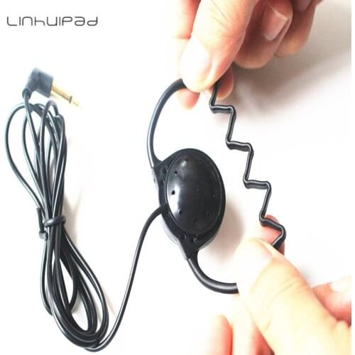 Linhuipad wholesale 3.5mm MONO Ear Hook Economical soft rubber Hook Earphones museum earpiece For Monitor tour guide system
