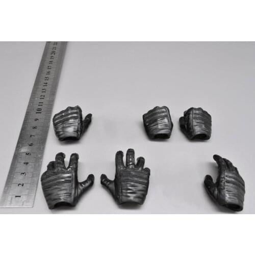 Scale 1/4 Hottoys Black Samurai Warrior 6PCS/SET Hands Model For 1/4th Soldier Body Figures Collection