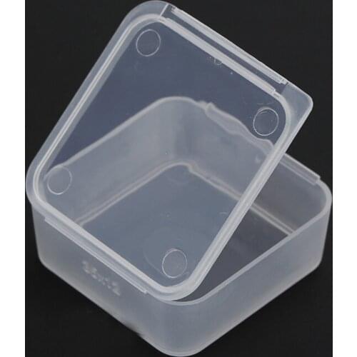 Wholesale 5Pcs/lot Small Square Plastic Clear Transparent Collection Container Case Storage Box Coin Capsules Holders Collecting