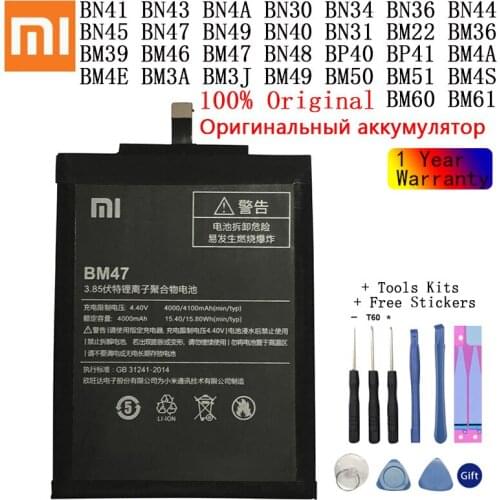 Xiao Mi Original Phone Battery For Xiaomi Redmi Note 3 3S 3X 4 4X 4A 5 Plus 5 6 5A 6A Pro Mi5 Mi 4C 5X Mi6 Replacement Batteries
