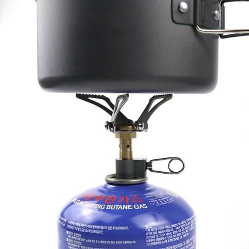 1pcs Portable Camp Burner Outdoor Camping Ultra-Light Foldable Bag Mini Burner Stainless Steel Outdoor Cooking Stove Accessories