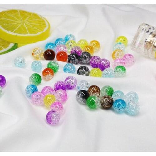 Transparent Two-Color Candy Crack Bead Inner Crack Beads Acrylic Color Beads DIY Handmade Jewelry Accessories glass beads