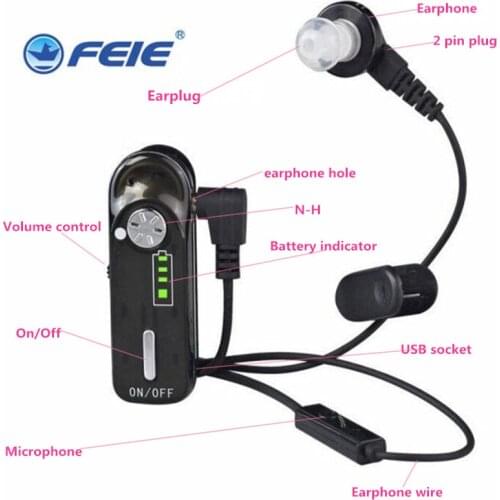 Spy listening device recharegable fashionable hearing aid earphone C-06 for medical sale free shipping