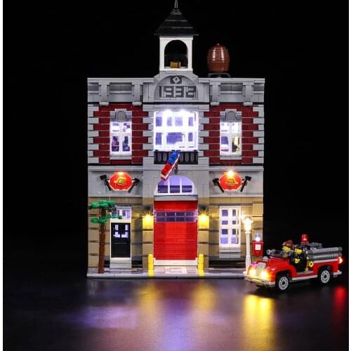 Led Light Compatible For 10197 Building Bricks Blocks City Street Fire Brigade 15004 (Only LED Light, No Block Kit)