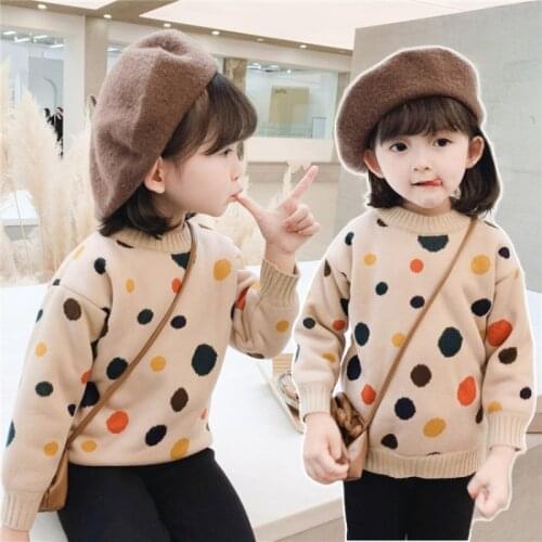Girl Sweater Kids Baby Toddler Tops 2021 New Arrive Thicken Warm Winter Autumn Wool Knitting Cashmere Christmas Children Clothin