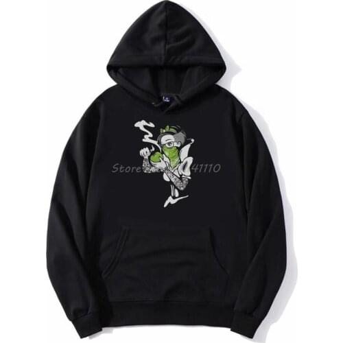 Lucky Bastards Weed Diva Hipster Hoodie Men Fleece Hoodies Hooded Sweatshirt Streetwear