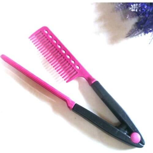 V Type Washable Folding Hair Straightener Comb Hairdressing Brush Comb Hair Styling Clip Tool Barber Accessories Comb for Hair