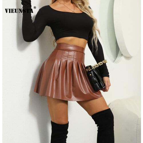VIEUNSTA Women's Leather Skirts
