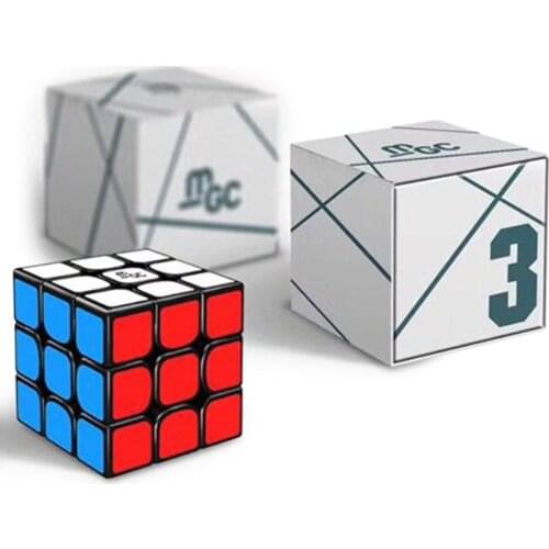 YJ MGC 3x3 Magnetic Cube 3x3x3 Magnetic Speed Magic Cube Black White Sticker Profissional Puzzle Toys For Children Kids Gift