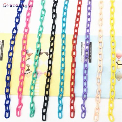100cm Women chain hand bag jewelry Arcylic Link Chain For Necklace Bracelet Chunky Chain Plastic Necklace Chain jewelry Findings