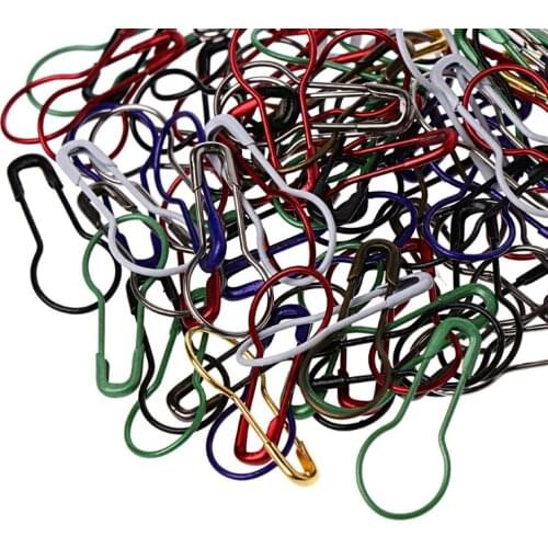 100Pcs Calabash Shape Safety Pin Pear Gourd Shaped Coilless Tag Fastener Craft L4MB
