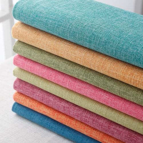 148cmx100cm Plain Thick Cotton and Linen Linen Sofa Tablecloth Cloth Solid Color Hessian Coarse Cloth Canvas DIY Sewing Fabric