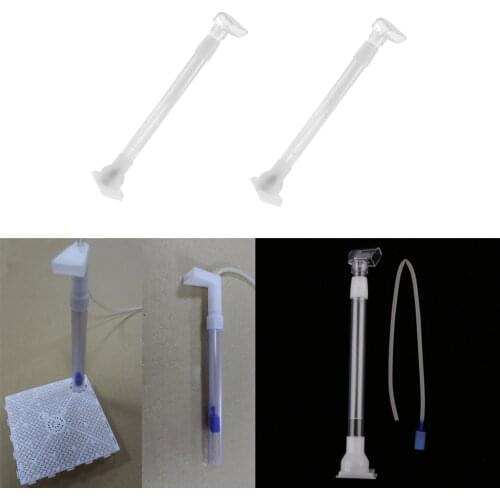 2 Pcs Aquarium Under Gravel Filter Air Line Hose Intubation Tube Accessories,Clear