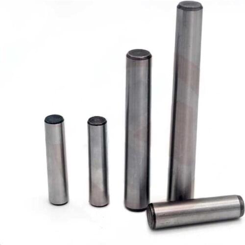 2pcs M8 socket tail locating pins taper dowels cylindrical pin dowel 45# steel hard hardened 16mm-130mm length