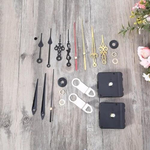 2pcs High Torque Non Ticking Clock Movement Mechanism 4 Clock Hands Repair Parts