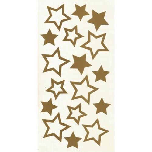 24 packs/box 3D vinyl Gold Stars stationary sticker perfect DIY wall plate kitchen cup vase tile accessory kid room toy hobby