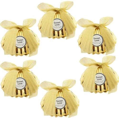 6pcs Novelty Shell Shape Plastic Candy Boxes Wedding Birthday Engagement Anniversary Valentine Party Gift Favor