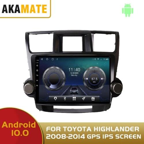 2Din HD Car Radio Android GPS 4G 64G FM Multimedia Video Player Bluetooth Carplay Car Stereo For Toyota Highlander 2008-2014