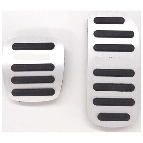 Car throttle brake pedals without punching interior accessories aluminum alloy rubber anti-skid pedals for Nissan NV200 2010-19