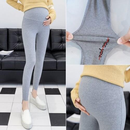 Pregnant womens pants new 2020 autumn stomach lift pregnant womens leggings tide mother wild wear fashionable feet pants