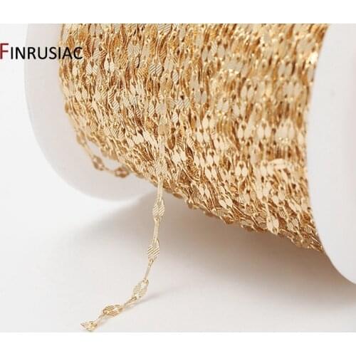 Handmade DIY Jewellery Making Chain Material, 14k Gold Plated 2.5mm Metal Chain Accessories For Making Earrings Necklaces
