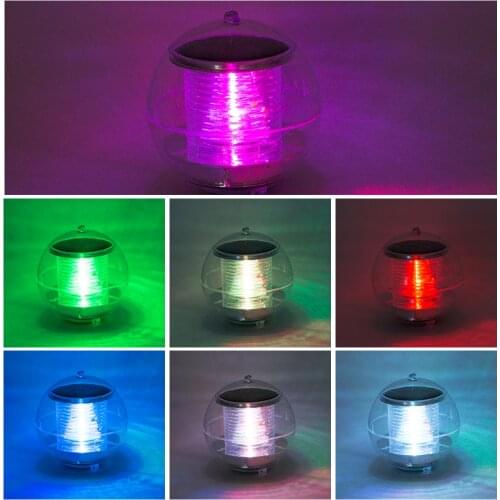 Colorful LED Solar Powered Floating Light Spherical Shape Underwater Lamps Yard Garden Pond Fountain Outdoor Decor Ball Lights
