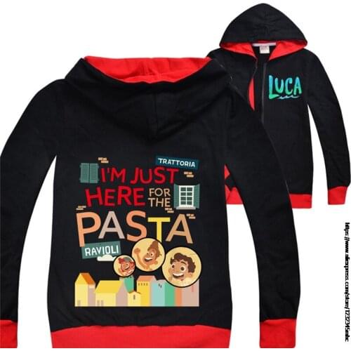 Baby Girls Zipper Hoodie New movie Luca Children Long Sleeve Casual Sweatshirt Tops Outer Coat Clothes For Children Kids Gift