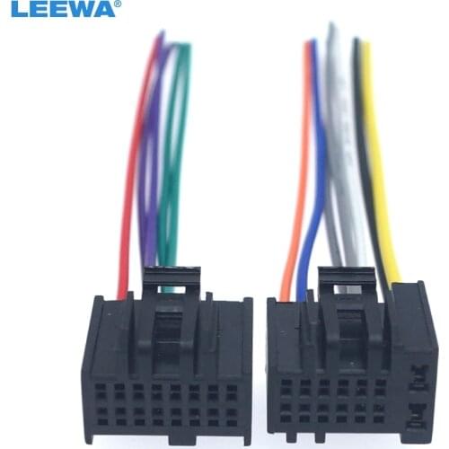 FFELDO 1Pair Car Stereo ISO Audio Installation Wiring Harness Adapter For Chevrolet Captiva Enclave Silverado Tahoe Radio Cable