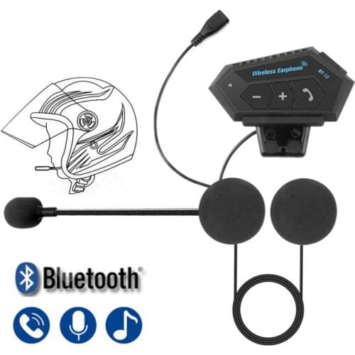 Hands Free Bluetooth 5.0 Moto Helmet Headset Wireless Handsfree Stereo Earphone Motorcycle Helmet Headphones Speaker Wholesale