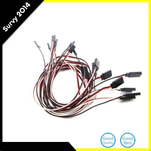 IMC hot 10 Pcs 3 Pin Male to Female RC Servo Extension Cord Cable 50cm Length diy electronics