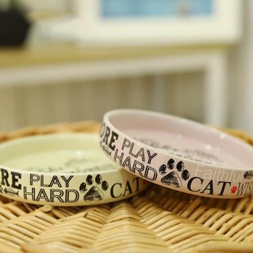 Bowls for dog accessories feeder food container slow ceramic dog bowl pet food container cat dishes comedero perro gamelle chat