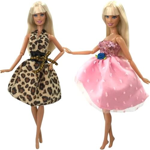 NK Newest 2 Set Doll Noble Dresses Beautiful Suit Fashion Party Dresses For Barbie Accessories Doll Best Girl Birthday Gifts 3X