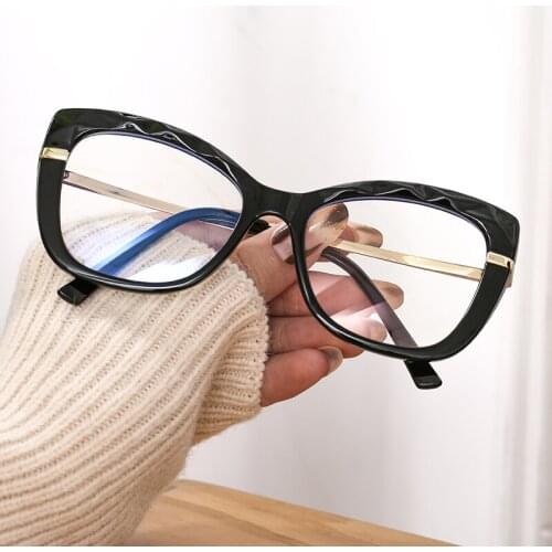 New 2021 Butterfly Shape Computer Anti Blue Blocking Light Glasses Black Transparent Eye Protection Mobile Phone Game Eyewear