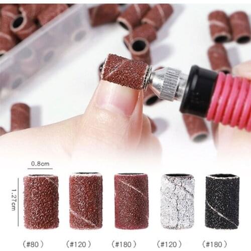 Options Nail Sanding Ring Bands for Nails Drill File Machine Supplies Sand Circle Grinding Head Polisher Tool