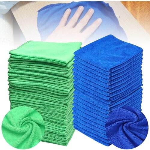 50pcs 30x30cm Car Wash Microfiber Towel Car Wash Cloth Auto Cleaning Paint Care Towel Cloths Motorcycle Washing Glass Tools