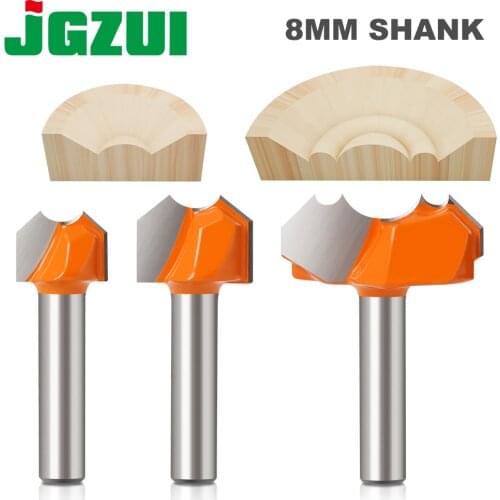8mm Shank Professional Grade Double Arc Ball Bit Round Over Router Bits Woodworking Engraving Cutter